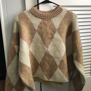 Oversized Plaid Sweater